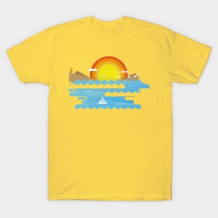 BEACH DAY with sun shalow the sea. T-Shirt